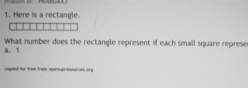 What number does the rectangle represent if each small square represents-example-1