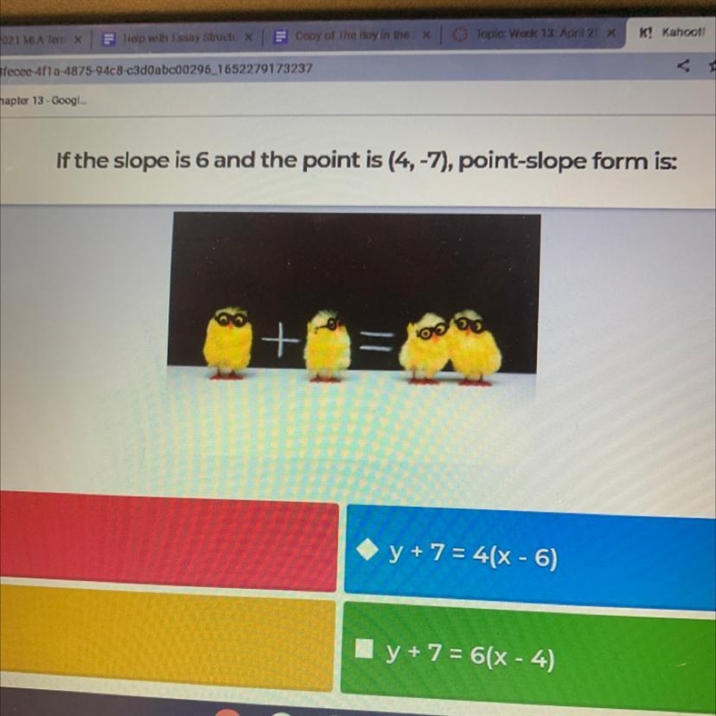 If the slope is 6 and the point is (4,-7), point-slope form is-example-1