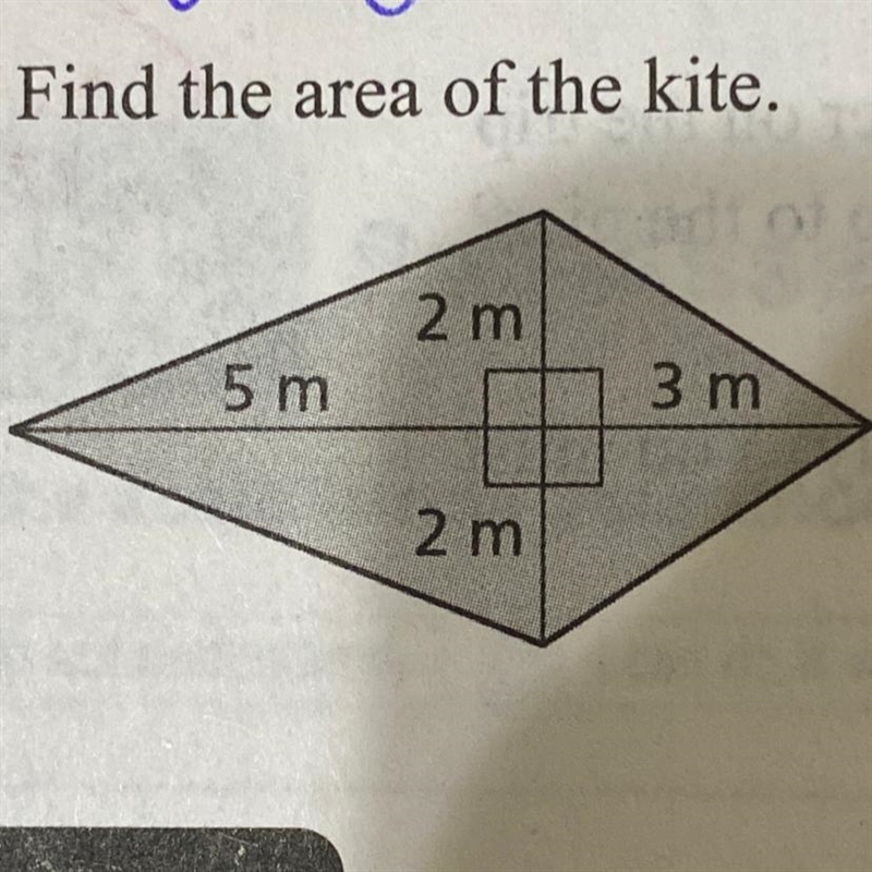 8. Find the area of the kite.-example-1