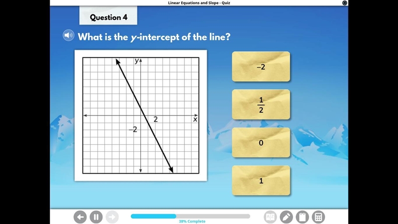 What is the y-intercept of the line-example-1