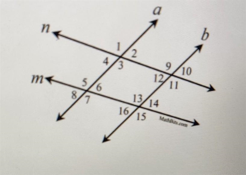 What angles would have to be congruent with angle 1 for lines m and m to be parallel-example-1