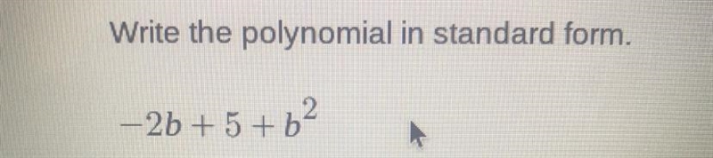 Write the polynomial in standard form. ( look at photo )-example-1