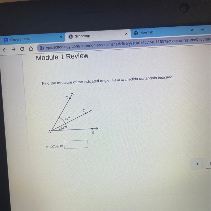 Find the measure of the indicated angle.-example-1