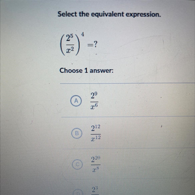 Select the equivalent expression.-example-1