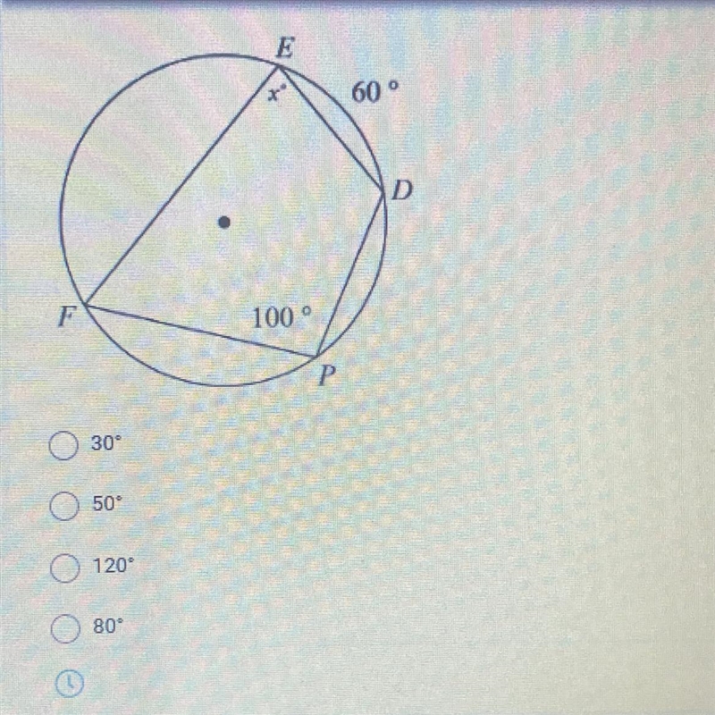 Find the measure of the angle given-example-1