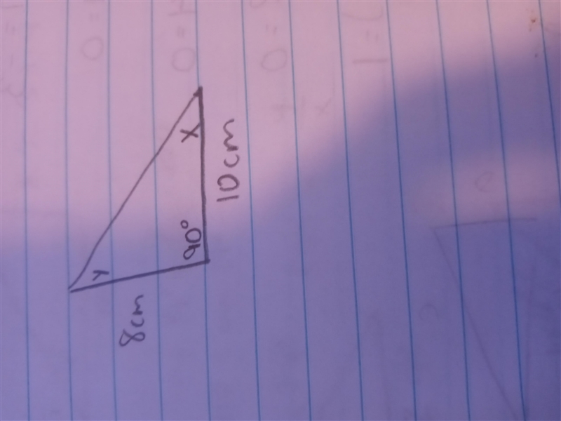 In the triangle below, x=°. Round to the nearest tenth.-example-1