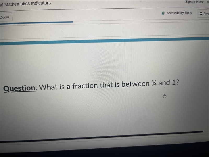 What fraction is between 3/4 and 1 ?-example-1