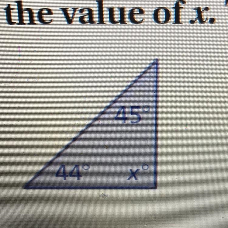 Find the value of x then classify the triangle-example-1