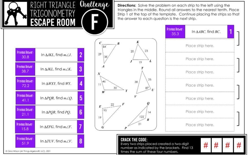 So I need help trying to answer these triangle problems. I don't know how to find-example-1