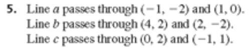 Determine which of the lines, if any, are parallel-example-1