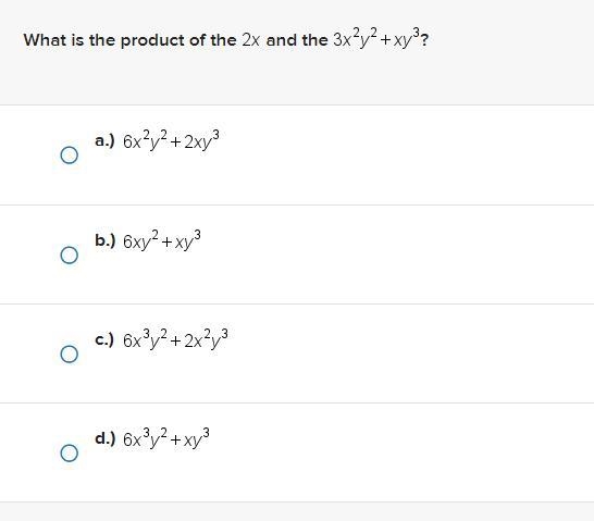 Please help!! What is the product of the 2x and...-example-1