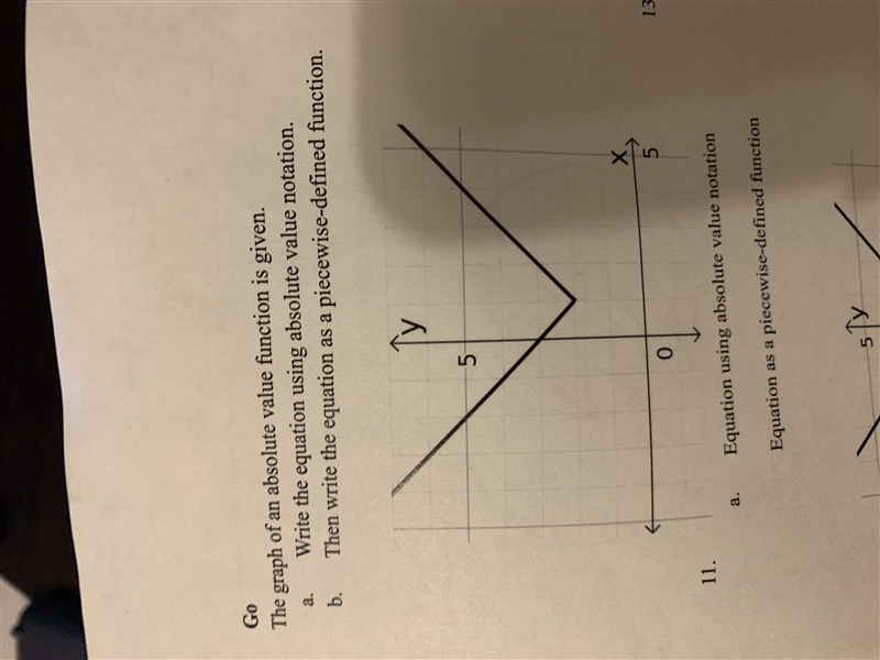 (A) Write the equation using absolute value notation. (B) then write the equation-example-1