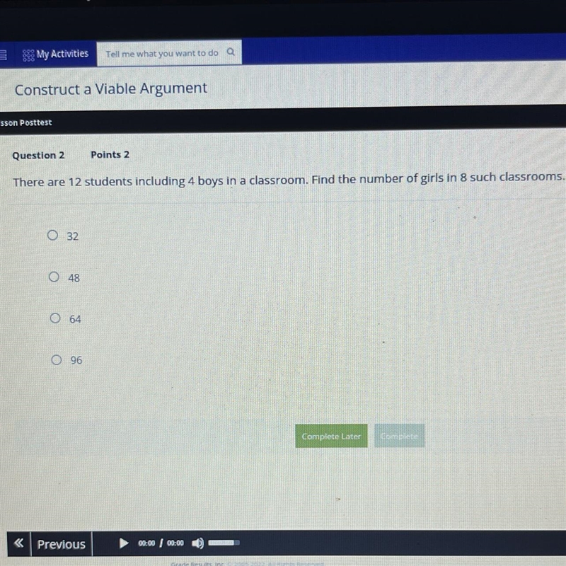 There are 12 students including 4 boys in a classroom. Find the number of girls in-example-1