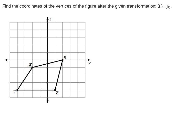 A. V′(−1,0),K′(1,3),B′(5,4),Z′(4,0) B. V′(−4,1),K′(−2,4),B′(2,5),Z′(1,1) C. V′(−3,−4),K-example-1