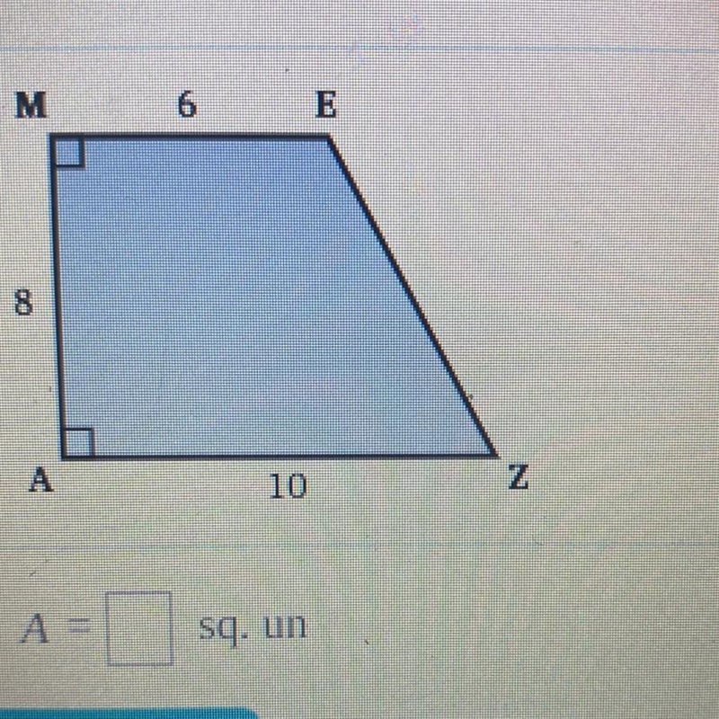 Find the area of the shaded polygon.-example-1