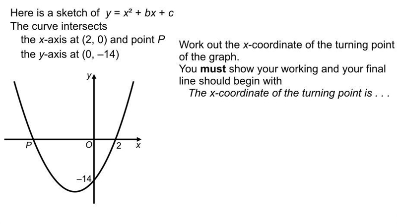 Here is a sketch of y=x^2 +bx+c-example-1