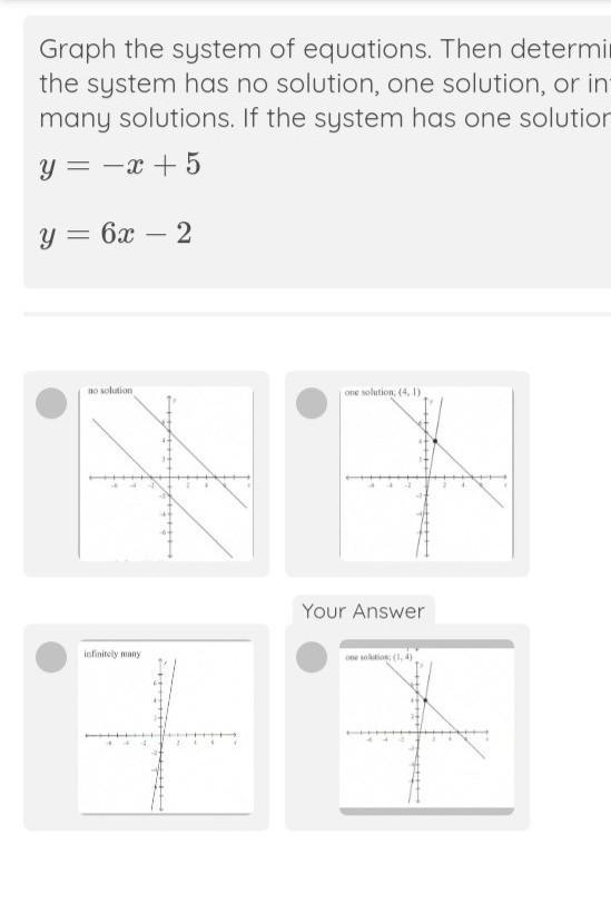 UPDATED WITH NEW PIC Graph the system of equations. Then determine whether the system-example-1