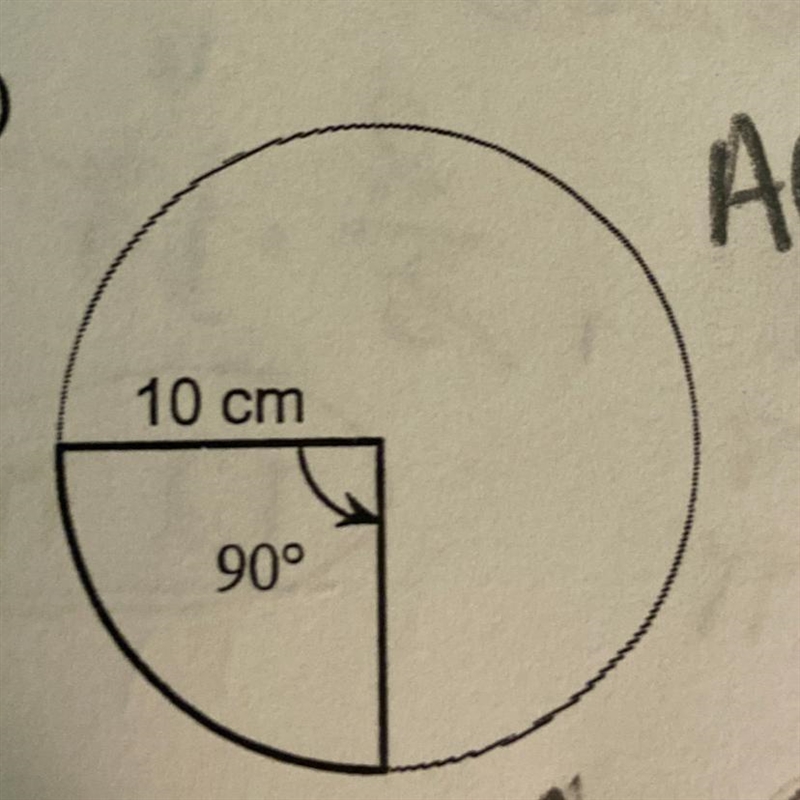 Area of sector in degrees. My answer is 25 pi I just want to check and make sure that-example-1