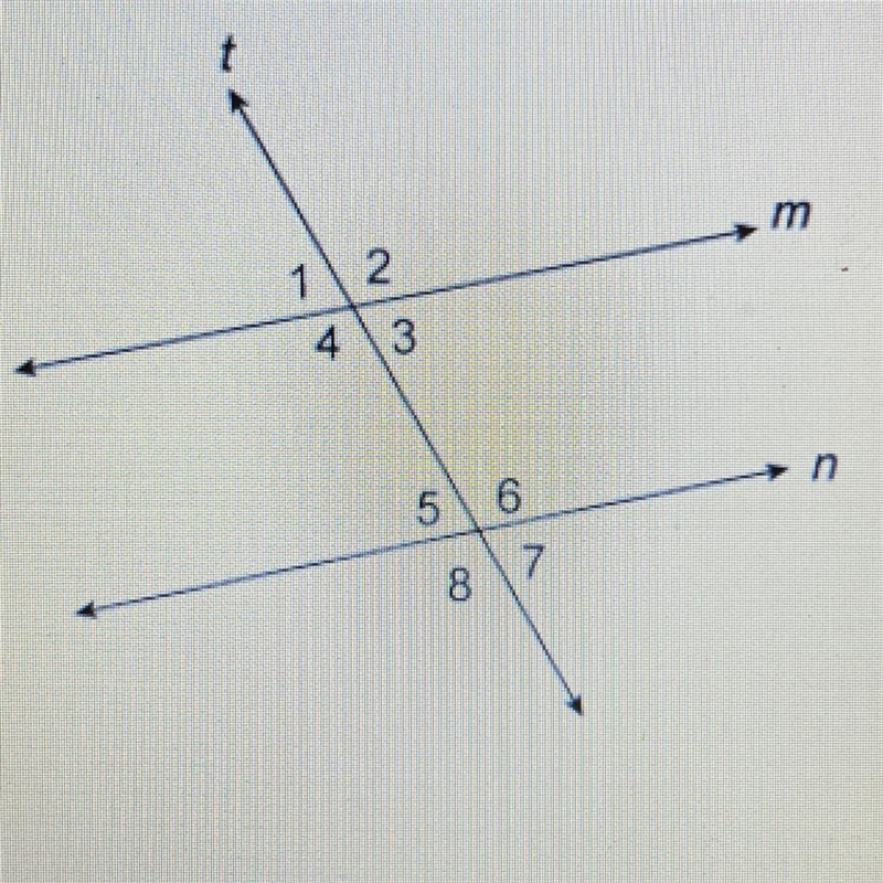 Given m || n. What theorem or postulate justifies this statement? /1 = /5 A.linear-example-1