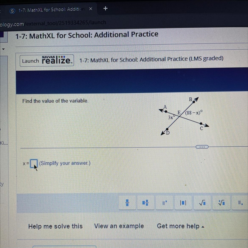 Find the value of the variable.-example-1