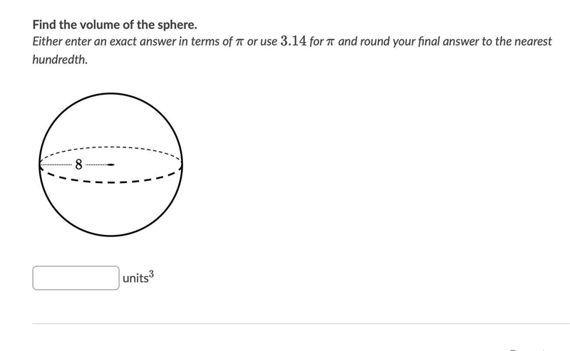 Find the volume of the sphere-example-1