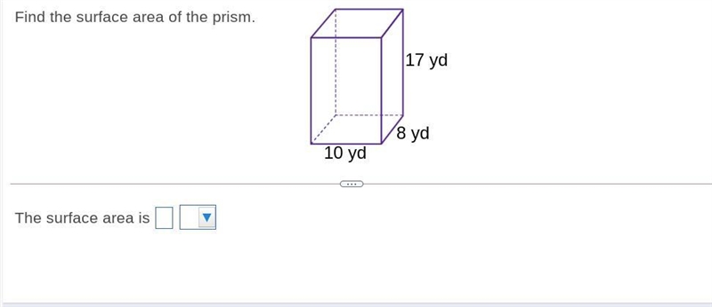 Help me find the surface area of the prism look at pic for details-example-1