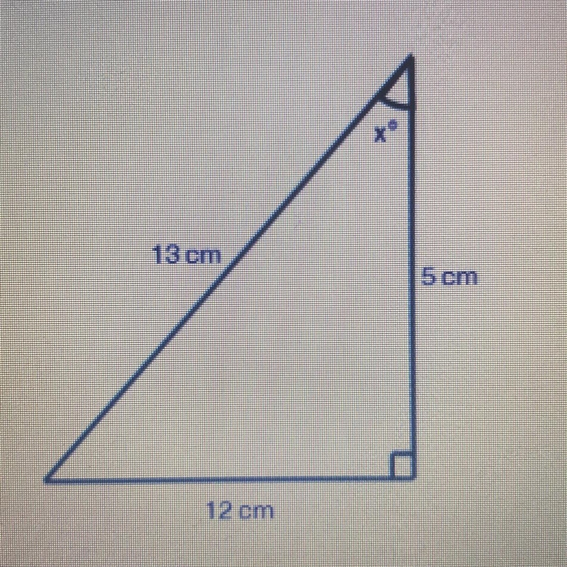 Look at the triangle: quod ) what is the value of sin X degrees? A 5÷13 B 12÷15 C-example-1