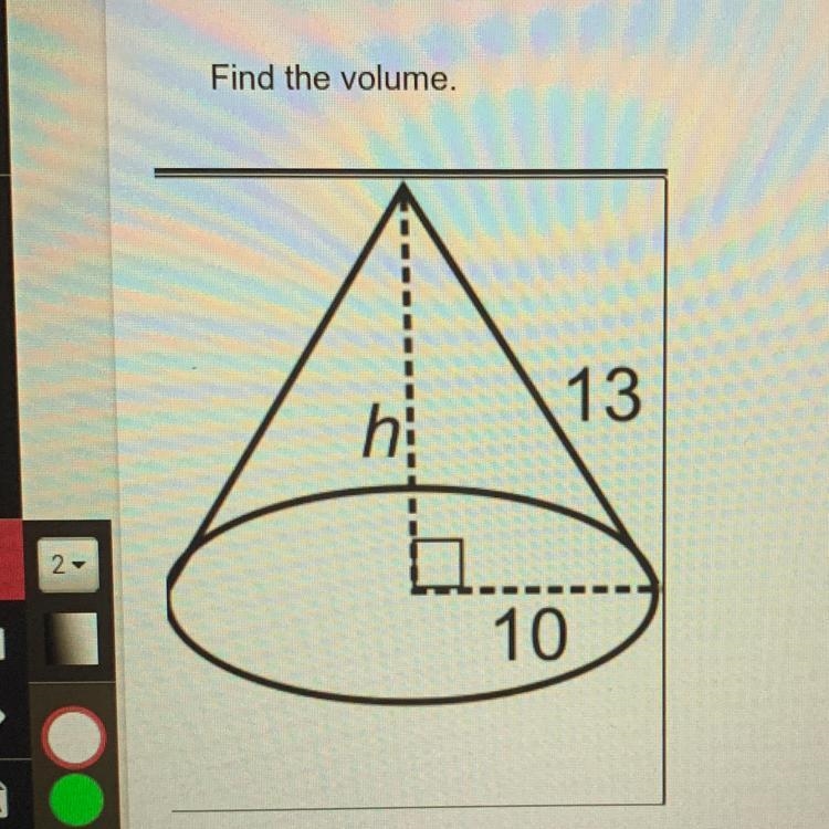 Find the volume and height-example-1