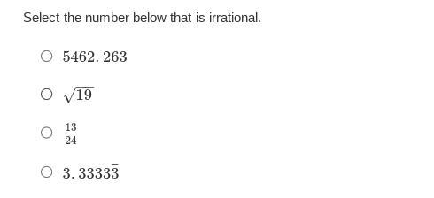 2.Select the number below that is irrational.-example-1