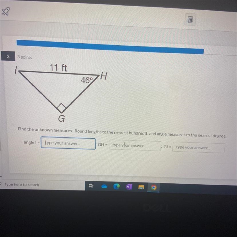 find the unknown measures. round lengths to the nearest hundredth and angle measures-example-1