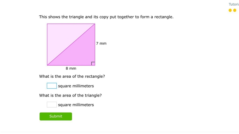 What is the area of the triangle 7mm and 8mm-example-1