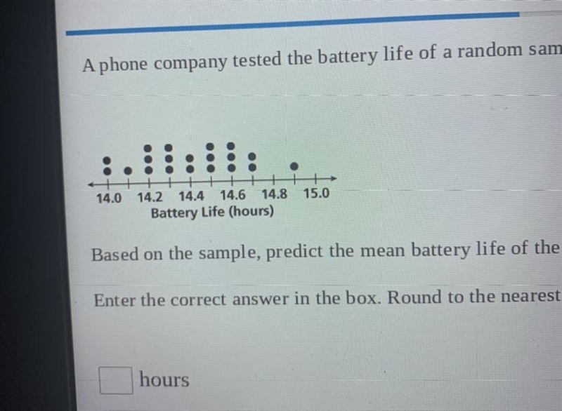 A phone company tested the battery life of a random sample of 20 of its newest model-example-1