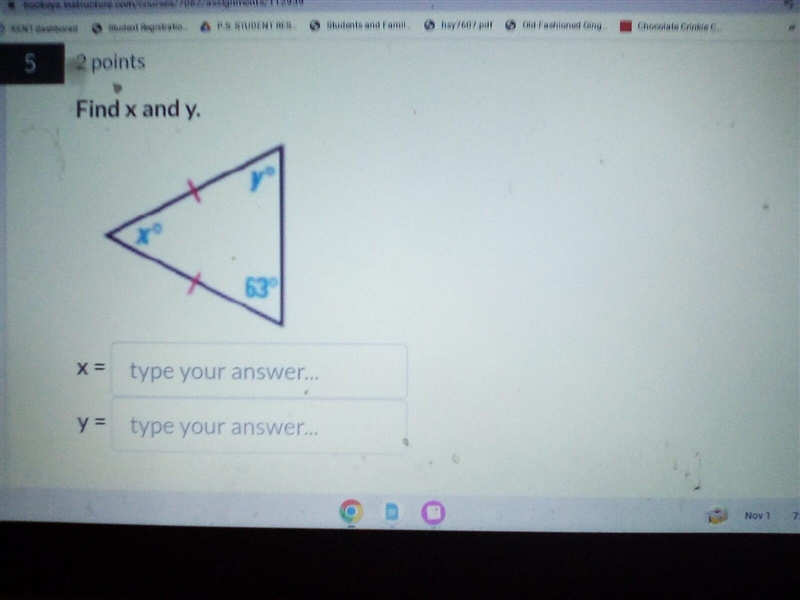 Please help!! Due in 2 minutes find x and y!-example-1