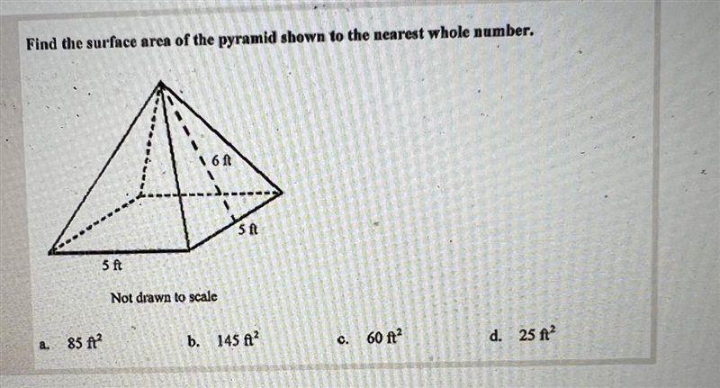 Find the surface area of the pyramid song to the nearest whole number.-example-1