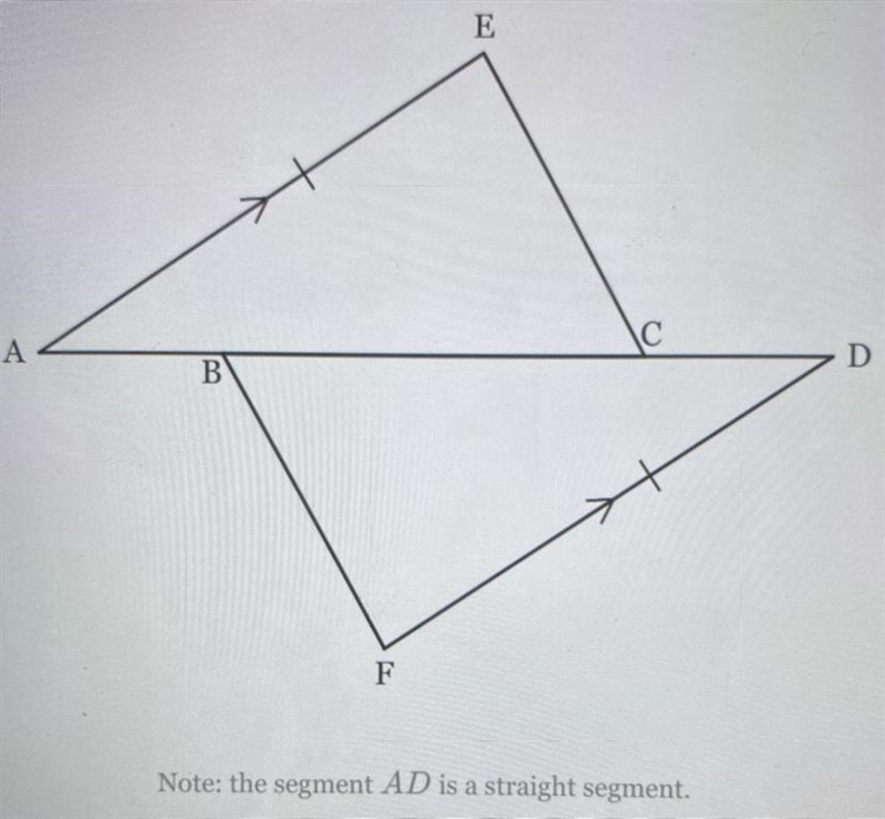 Given AE||FD, AE ≅FD and AC ≅BD. Prove ΔAEC≅ ΔDFB.-example-1