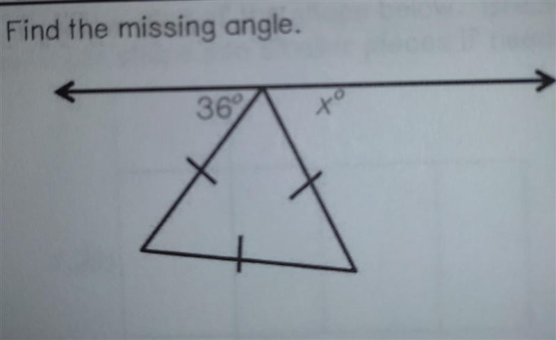 Find the missing angle x​-example-1