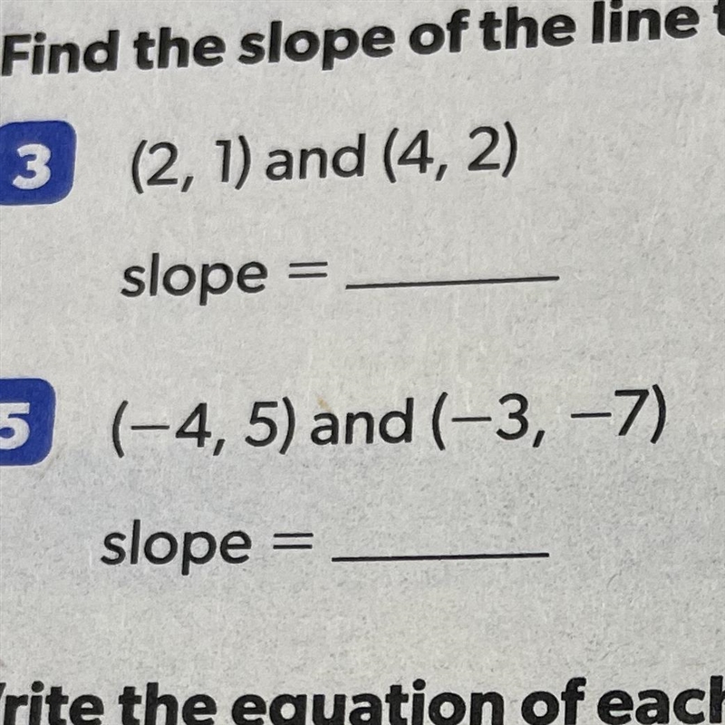 Find the slope of the line that contains the given point-example-1