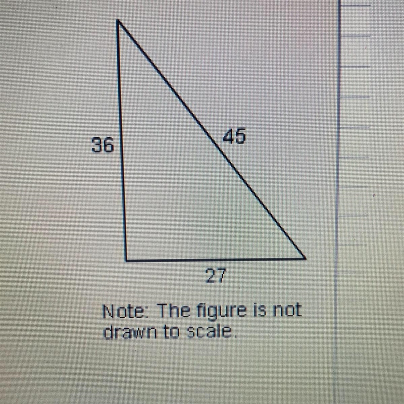 Using the side lengths determine whether the triangle is acute obtuse or right-example-1