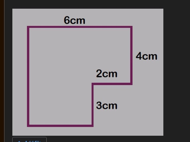 2. Calculate the perimeter of the shape below. 6cm 2cm 3cm 4cm​-example-1