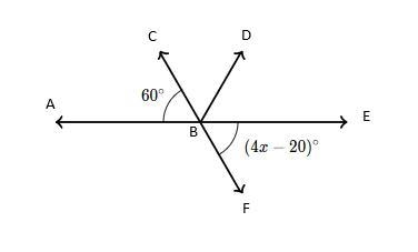 Which three statements are correct for the angles shown on the figure? A) x = 20 degrees-example-1