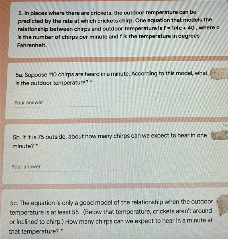 5. In places where there are crickets, the outdoor temperature can bepredicted by-example-2