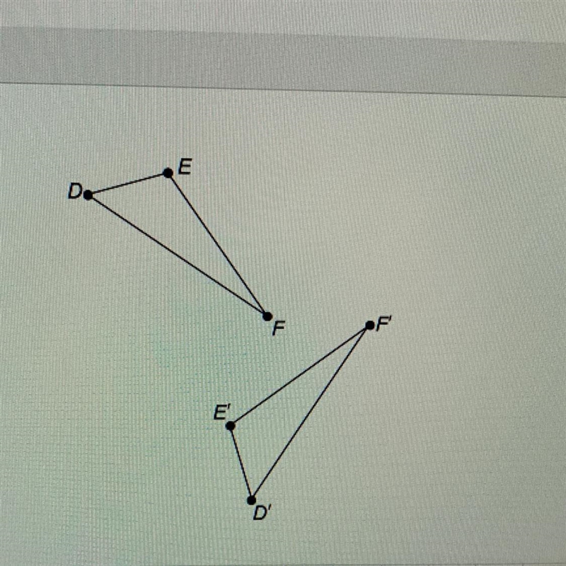 What kind of transformation is illustrated in this figure? O rotation O dilation O-example-1