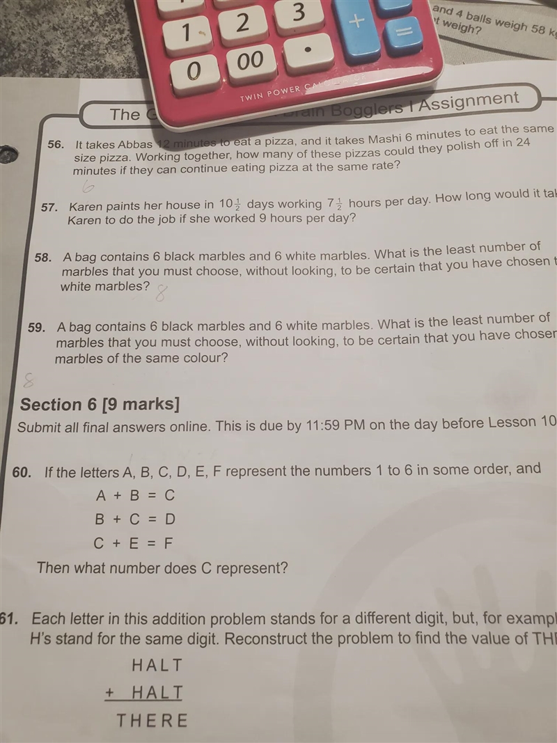 60. If the letters A, B, C, D, E, F represent the numbers 1 to 6 in some order, and-example-1