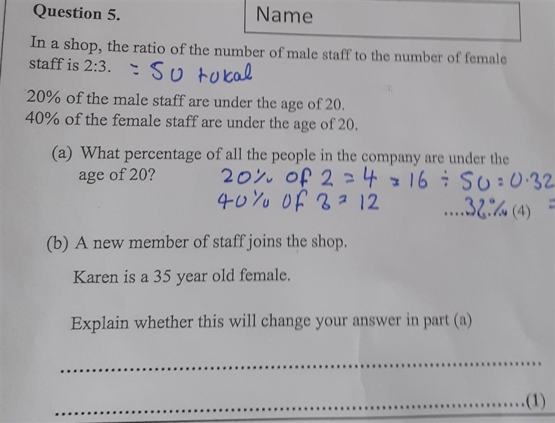 Did I do Question A right and I need help for (B) the Math question is on the Image-example-1