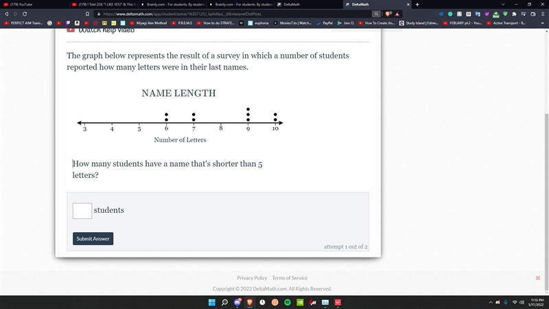 The graph below represents the result of a survey in which a number of students reported-example-1