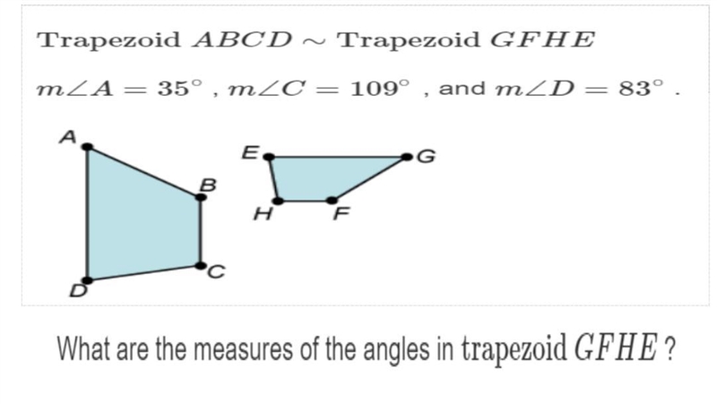 What are the measures of the angles in trapezoid GFHE?-example-1