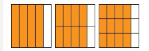 Select all the fractions that are equivalent to 4/5. Use the area models to help.-example-1