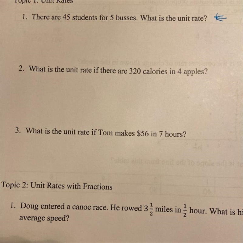 There are 45 students for 5 busses. What is the unit rate?-example-1