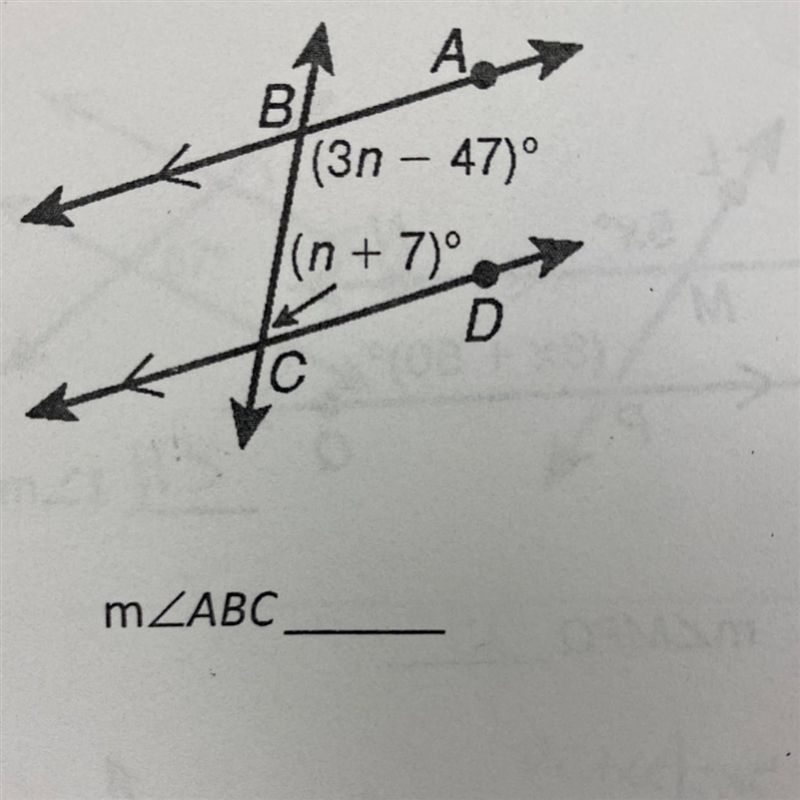 Solve for x and find the measurements of the angles-example-1