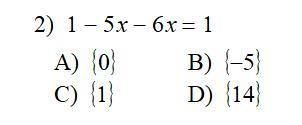 1 - 5 x - 6 x = 1 help-example-1